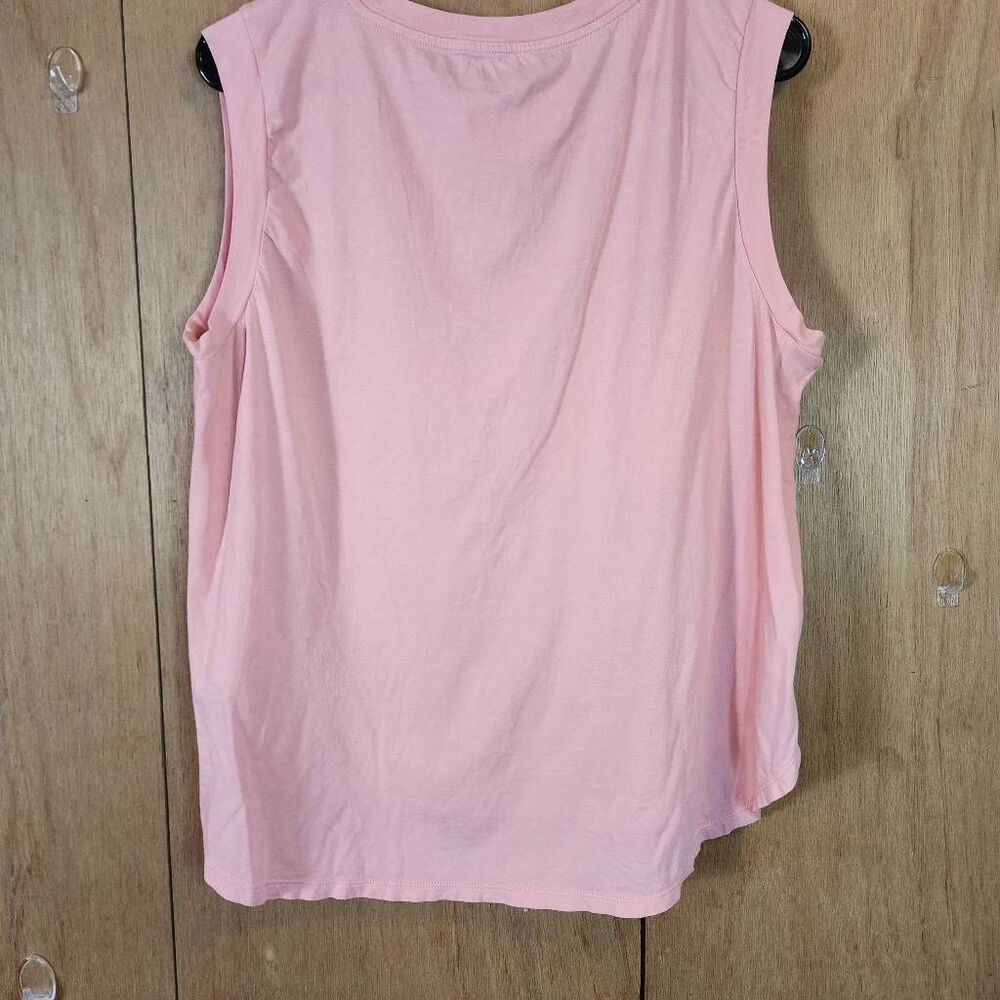 Loft Peach Colored Tank Top with Breast Pocket Size Large - Picture 4 of 5
